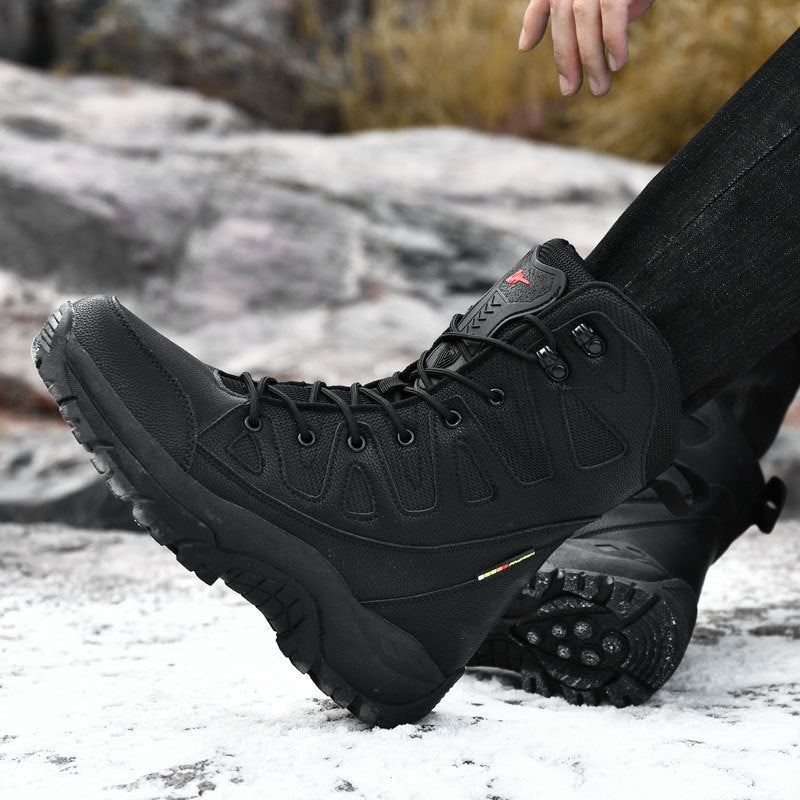 Hi-top Hiking Shoes Men&#39;s Breathable Sneaker Platform