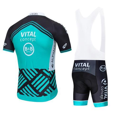 Vital Sports Men&#39;s Black JERSEY SHORTS Bib Set