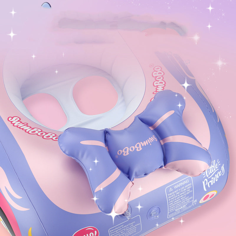 Children&#39;s Running Model Swimming Ring With Sun Protection