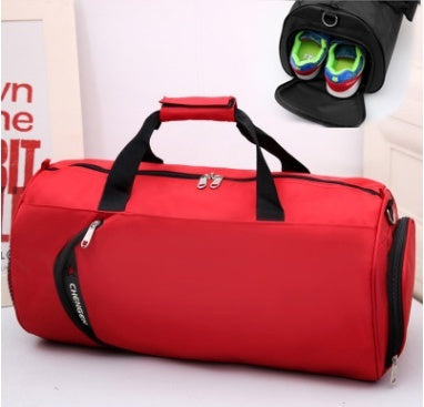 Fitness bag men&#39;s sports bag basketball training bag football bag portable travel bag cylinder bag shoulder bag waterproof