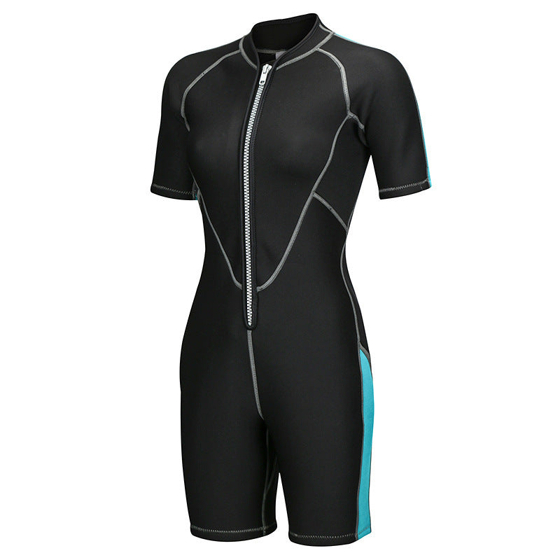 Neoprene Wetsuits Men&#39;s And Women&#39;s Swimming WetSuits One-Piece Thicken Swimsuit Short Sleeve Deep Diving Surfing Wetsuits