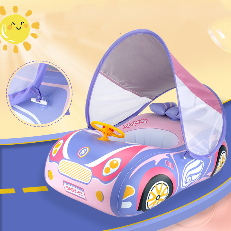 Children&#39;s Running Model Swimming Ring With Sun Protection