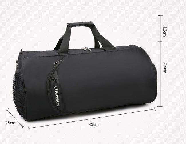 Fitness bag men&#39;s sports bag basketball training bag football bag portable travel bag cylinder bag shoulder bag waterproof
